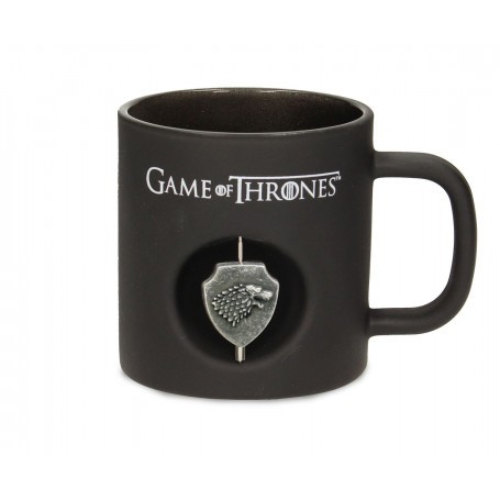 Game of Thrones Mug 3D Rotating Logo Stark Black Crystal 