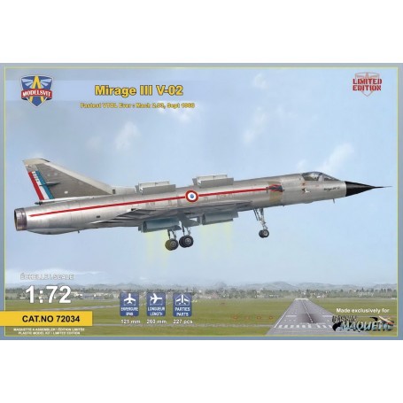 Dassault Mirage III V-02 airstairs - photo-etched plate - limited edition of 500 pcs.detailed engine compartments - 1 camoflage 