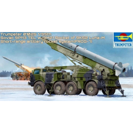 Russian 9P113 TEL w/9M21 Rocket of 9K52 Luna-M Short-range Artillery Rocket System (FROG-7) Model kit