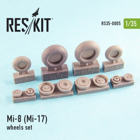 Mil Mi-8 (Mi-17) wheels set (1/35) wheels set (designed to used with Trumpeter kits) 