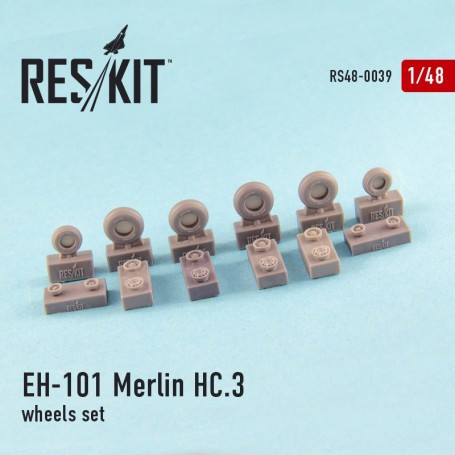EH-101 Merlin HC.3 wheels set (1/48) (designed to used with Airfix kits) 