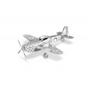 MetalEarth Aviation: MUSTANG P-51 8.92x9.41x2.97cm, metal 3D model with 1 sheet, on card 12x17cm, 14+ Metal Earth