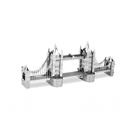MetalEarth Architecture: LONDON TOWER BRIDGE 13.87x1.98x5.65cm, metal 3D model with 2 sheets, on card 12x17cm, 14+