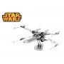 MetalEarth: STAR WARS X-WING STAR FIGHTER 10.10x8.52x5.15cm, metal 3D model with 2 sheets, on card 12x17cm, 14+