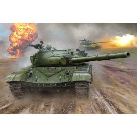 Soviet T-72B Model 1985 MBT.L: 632mm, W: 224mm   Individual track links   Total parts 700+ Model kit