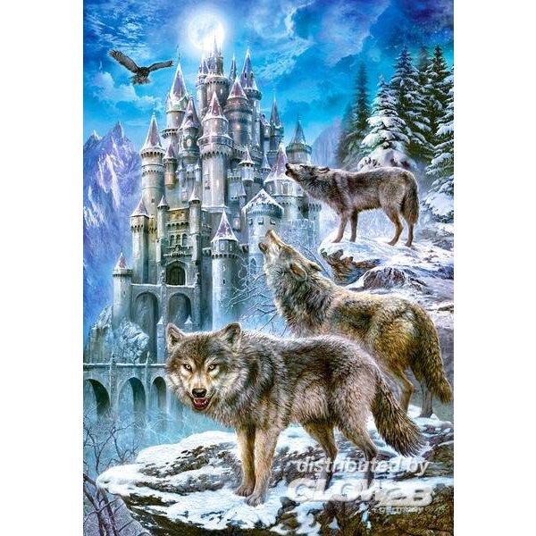 Wolves and Castle, Puzzle 1500 pieces Jigsaw puzzle