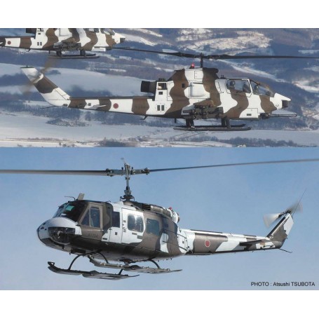 Bell AH-1S Cobra Chopper & Bell UH-1H Iroquois WINTER CAMOUFLAGE (Two kits in the box) Model kit