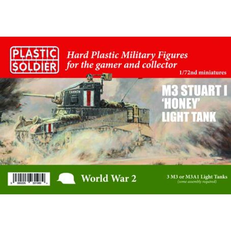 Allied Stuart I Honey and M3 Tank 3 Allied Stuart M3 Tanks, with options to build early and late production M3 and M3A1 versions