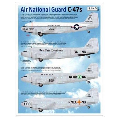 Decals Air National Guard Douglas C-47 Skytrain 