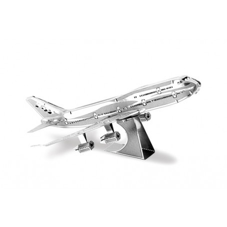 MetalEarth Aviation: BOEING 747 10x7.6x2.7cm, metal 3D model with 1 sheet, on card 12x17cm, 14+ Model kit