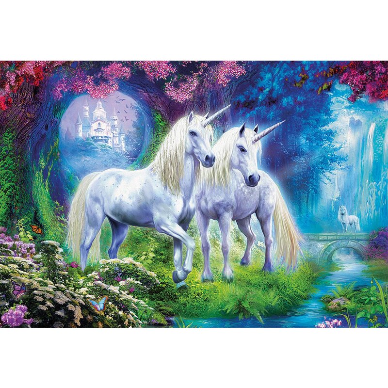 Puzzle Unicorns in the forest Jigsaw puzzle