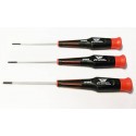 Set of 3 flat screwdrivers 2 / 2,4 / 3mm 