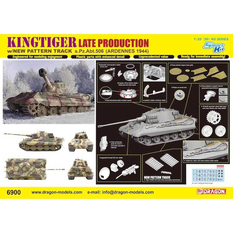 Pz.Kpfw.VI Tiger II LATE PRODUCTION S.PZ.ABT.506 ARDENNES 44 Dragon has already launched a number of impressive 1/35 scale kits 