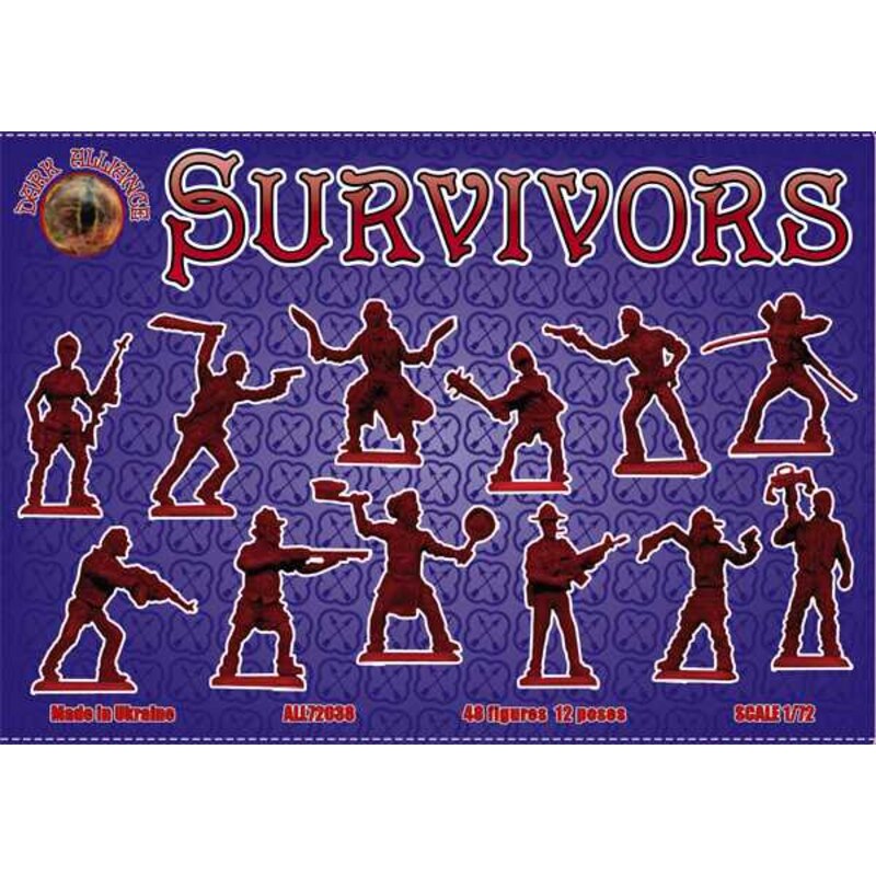 Survivors (antizombies) Figurines for role-playing game