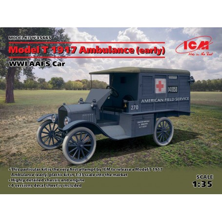 Model T 1917 Ambulance (early) WWI AAFS Car Model kit