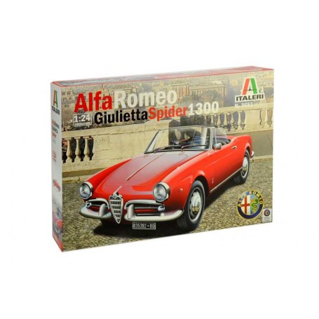 Alfa Romeo Giuletta Spider 1600 COLORS INSTRUCTIONS SHEET - DETAILED ENGINE - CHROME PARTS AND CAPOTE FOR CLOSED VERSION Icon of
