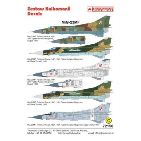 Decals Mikoyan MiG-23MF 