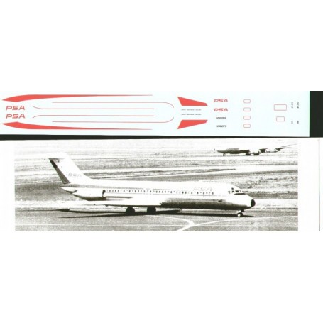 Decals Douglas DC-9-30 PSA Old Scheme Decals for civil aircraft