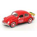 VOLKSWAGEN COCCINELLE "COCA-COLA" 1967 WITH BAGGAGE AND 2 BOTTLE CASES Die cast truck