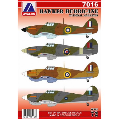 Decals Hawker Hurricane National Markings 