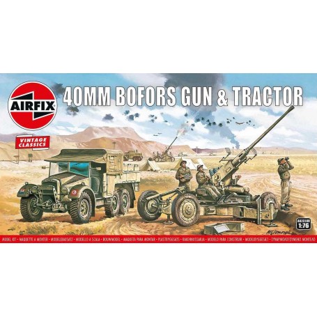40mm Bofors Gun and towing Tractor unit 'Vintage Classic series' Model kit