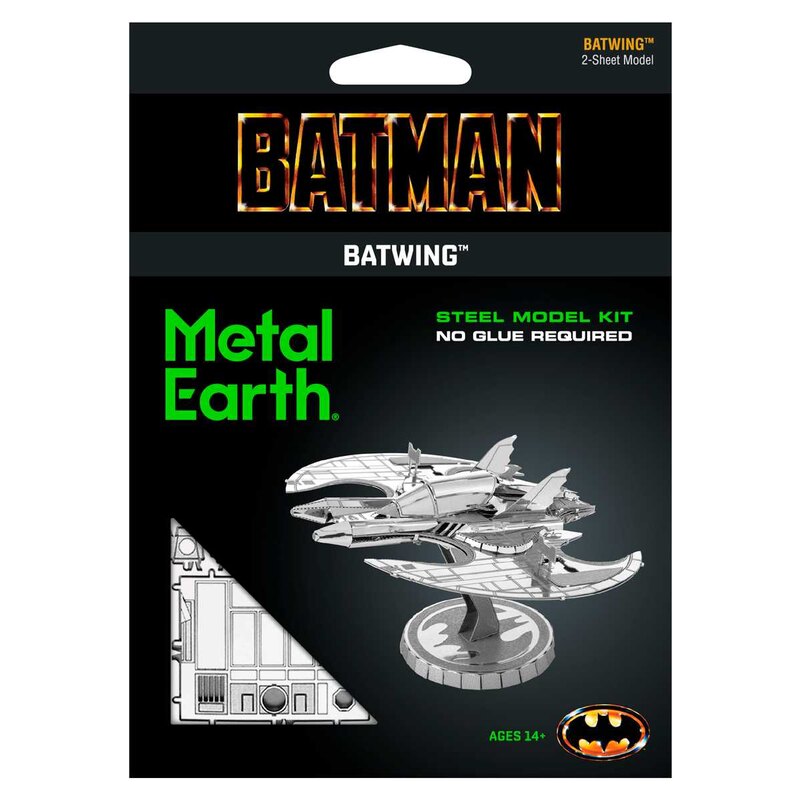 MetalEarth: BATMAN / 1989 BATWING 6.86x8.26x4.06cm, metal 3D model with 2 sheets, on card 12x17cm, 14+