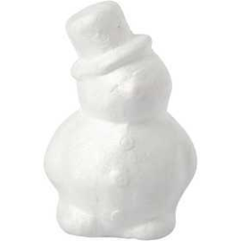 Snowman, H: 17 cm, white, polystyrene, 1pc CC Hobby CCH-54338