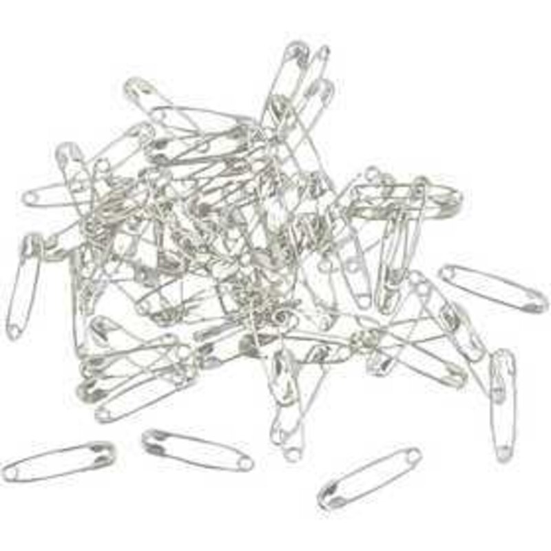 Safety Pins, L: 22 mm, thickness 0.6 mm, silver, 500pcs 