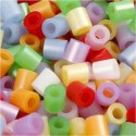 Fuse Beads, size 5x5 mm, hole size 2.5 mm, mother of pearl colours, medium, 1100mixed Pearl, button Fuse Beads, size 5x5 mm, hole size 2.5 mm, mother of pearl colours, medium, 1100mixed Pearl, button