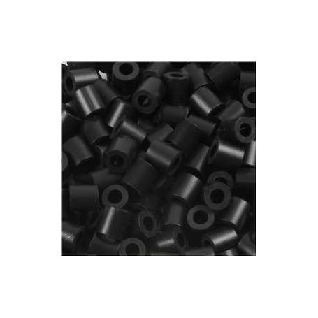 Fuse Beads, size 5x5 mm, hole size 2.5 mm, black (1), medium, 6000pcs Pearl, button