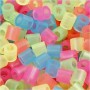 Fuse Beads, size 5x5 mm, hole size 2.5 mm, neon colors, Medium, 30000mixed Pearl, button