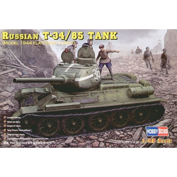 T-34/85 1944 type with Flattened Turret) Model kit T-34/85 1944 type with Flattened Turret) Model kit