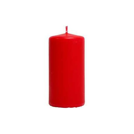 Candles, red, D: 50 mm, H: 100 mm, 6pcs Candle