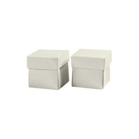 Folding box, size 5.5x5.5 cm,  250 g, off-white, 10pcs Decoration
