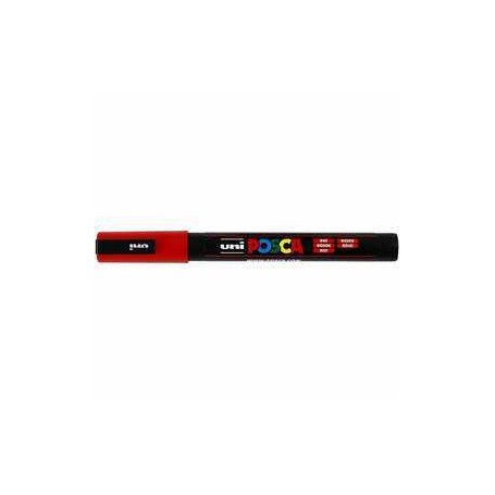 Uni Posca Marker, line width: 0.9-1.3 mm,  PC-3M , red, fine, 1pc 