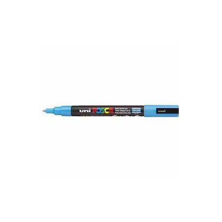 Uni Posca Marker, line width: 0.9-1.3 mm,  PC-3M , light blue, fine, 1pc 