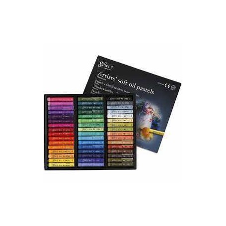 Gallery Oil Pastel Premium, thickness 10 mm, L: 7 cm, asstd colours, 48pcs 