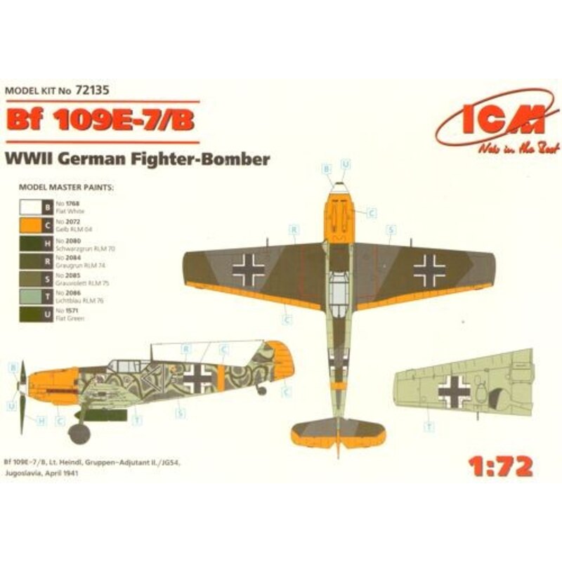 1:72 WWII German BF109E 9 JG26 1940 aircraft diecast plane Easy model 