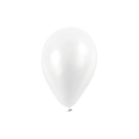 Balloons, white, D: 23 cm, 10pcs Party item, outdoor and miscellaneous