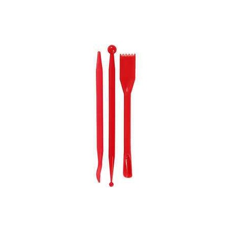 Modelling Tool, L: 14.5 cm, red, 3pcs Cooking