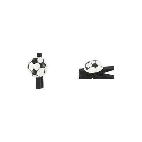 Football Peg, black, size 14x25 mm, thickness 12 mm, 10pcs Wooden decoration