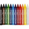 Colortime Wax Crayons, thickness 11 mm, L: 10 cm, asstd colours, 12pcs 