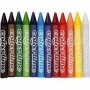 Colortime Wax Crayons, thickness 11 mm, L: 10 cm, asstd colours, 12pcs 