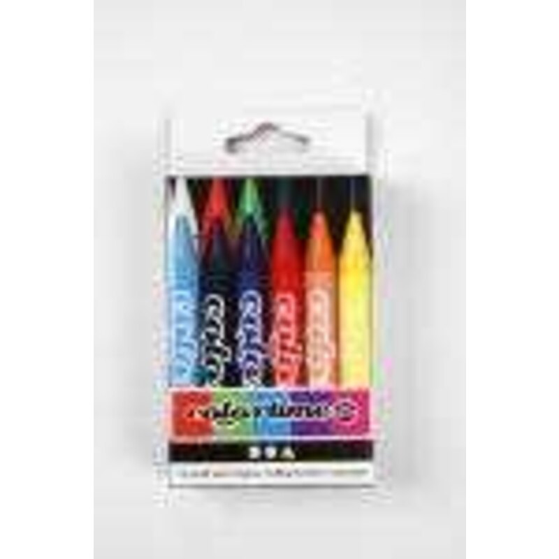 Colortime Wax Crayons, thickness 11 mm, L: 10 cm, asstd colours, 12pcs Colortime