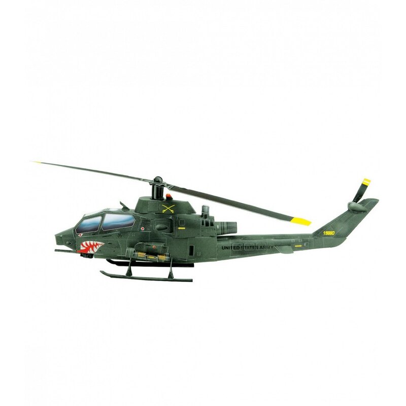 Helicopter "AH-1S Cobra" (greenwash) (1/72) Cardboard modelkit