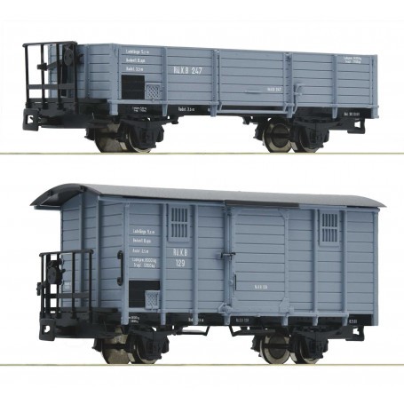 2 piece set: Goods wagons, RüKB 