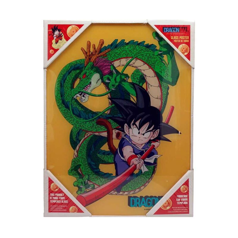 Dragonball Z poster in glass Kid Goku & Shenron 30 x 40 cm 
