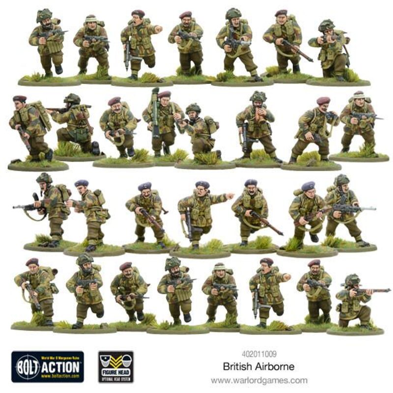 British Airborne Add-on and figurine sets for figurine games