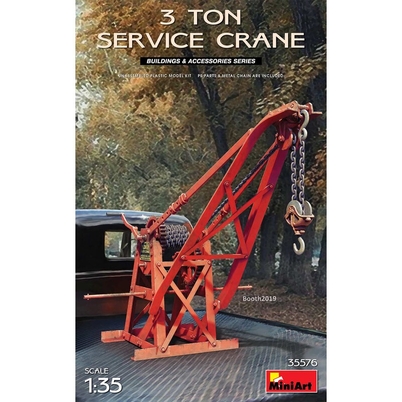 3 Ton Service Crane

Kit Contains Plastic Model of 3 Ton Service Crane
PE Parts and Metal Chain are Included 