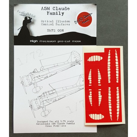 Mitsubishi A5M2b 'Claude' Control Surfaces (designed to be used with Clear Prop kits) 